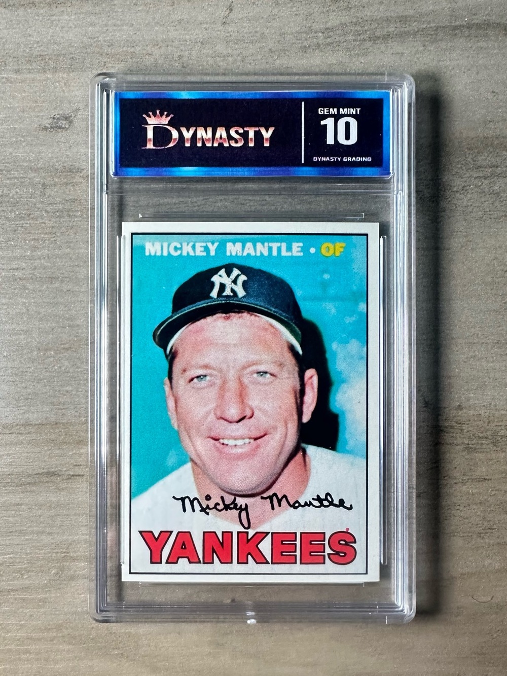 Mickey Mantle 1967 Topps #150 Gem Mint 10 Novelty Baseball Card. NY Yankees.